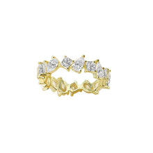 The Multi-Cut Eternity Band | 18KT Gold Vermeil & Sterling Silver