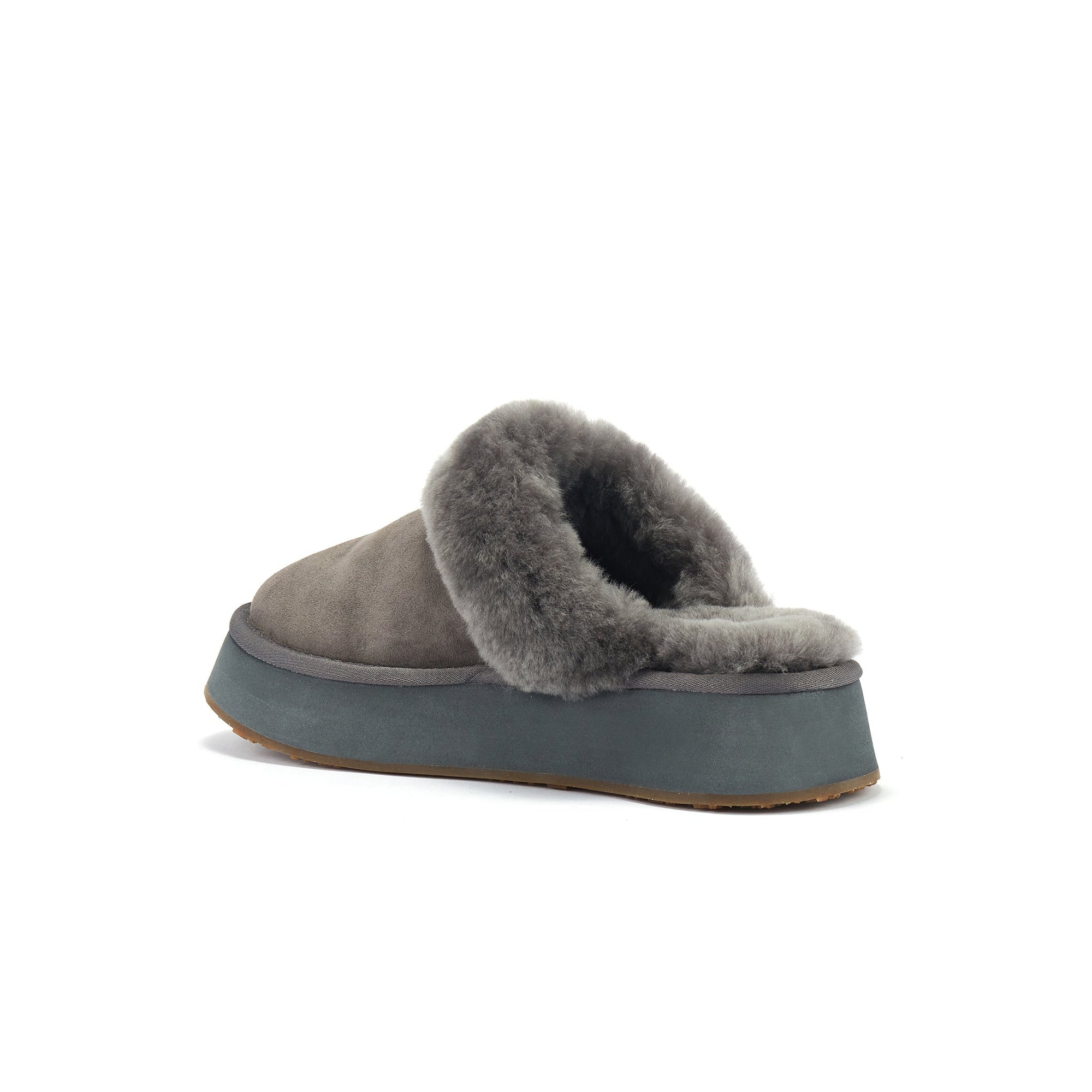 Women | Mule Platform Suede | Gray