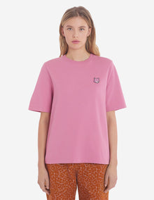 Womens | Bold Fox Head Patch Short-Sleeve Comfort Cotton Tee-Shirt | Rosebud