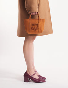 Womens | Fox Head Woven Logo Canvas Tote Bag - Mini | Fawn Brown