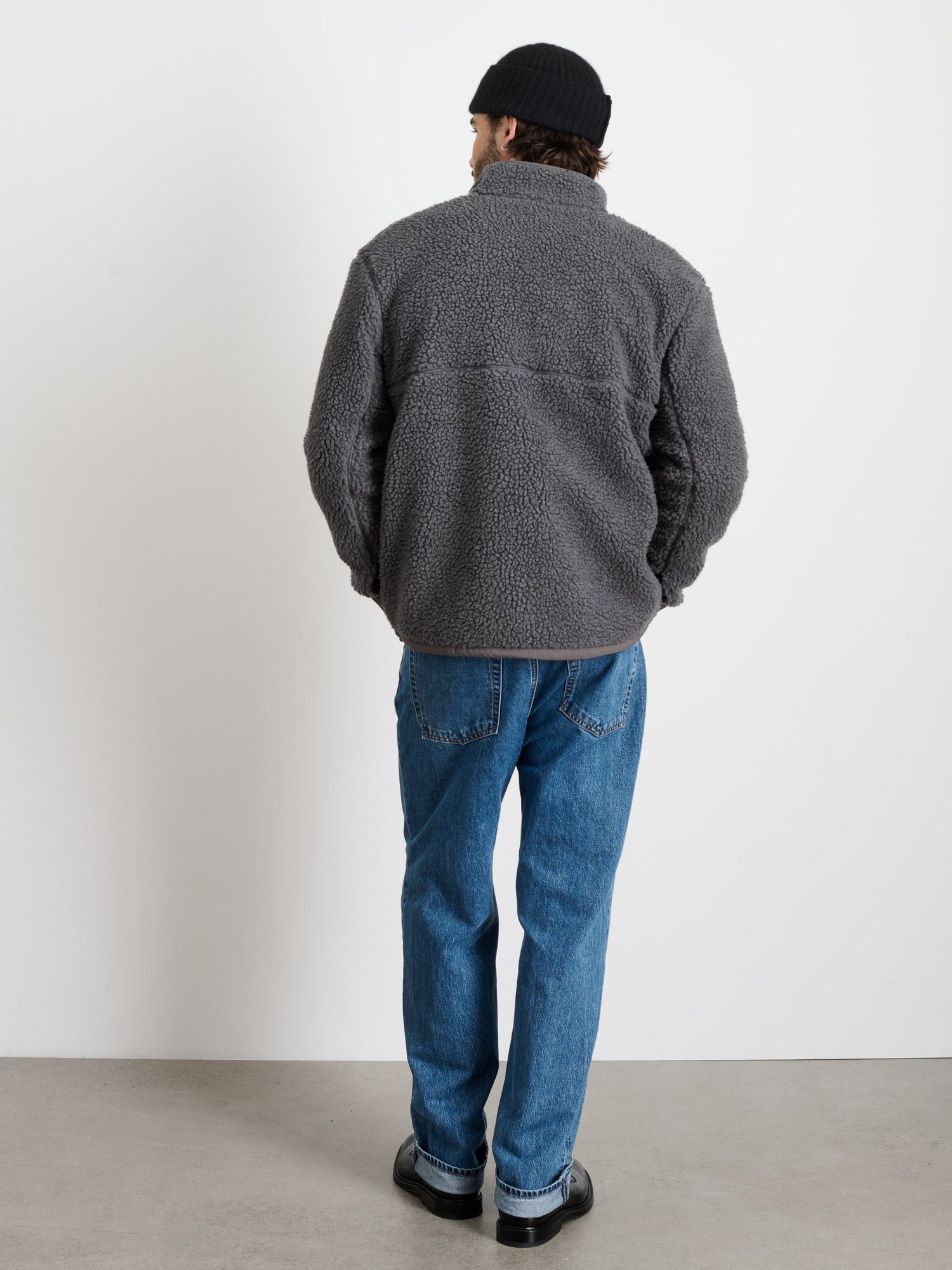 Men | Vinny Sherpa Jacket | Charcoal