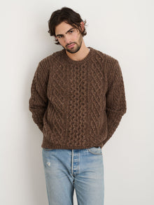 Men | Donegal Fisherman Sweater | Coffee