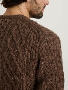 Men | Donegal Fisherman Sweater | Coffee