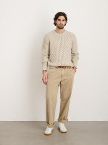 Men | Donegal Fisherman Sweater | Oatmeal