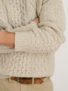 Men | Donegal Fisherman Sweater | Oatmeal