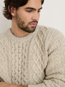 Men | Donegal Fisherman Sweater | Oatmeal