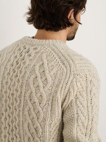 Men | Donegal Fisherman Sweater | Oatmeal