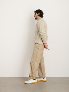 Men | Donegal Fisherman Sweater | Oatmeal