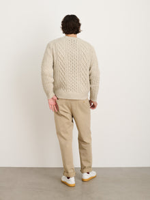 Men | Donegal Fisherman Sweater | Oatmeal