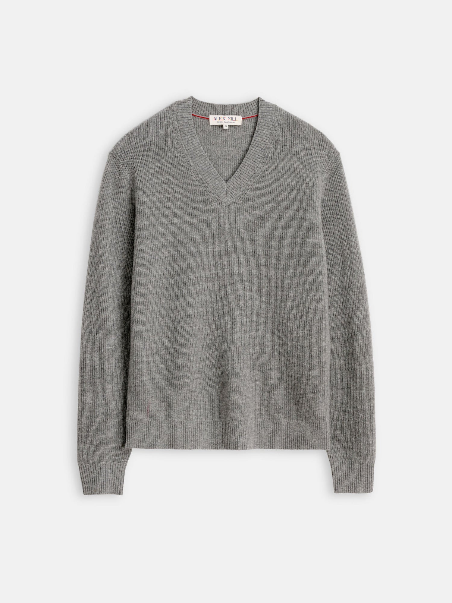 Men | V-Neck Sweater | Lightweight Cashmere Heather Grey