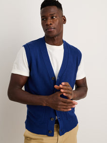 Men | V-Neck Sweater Vest | Navy