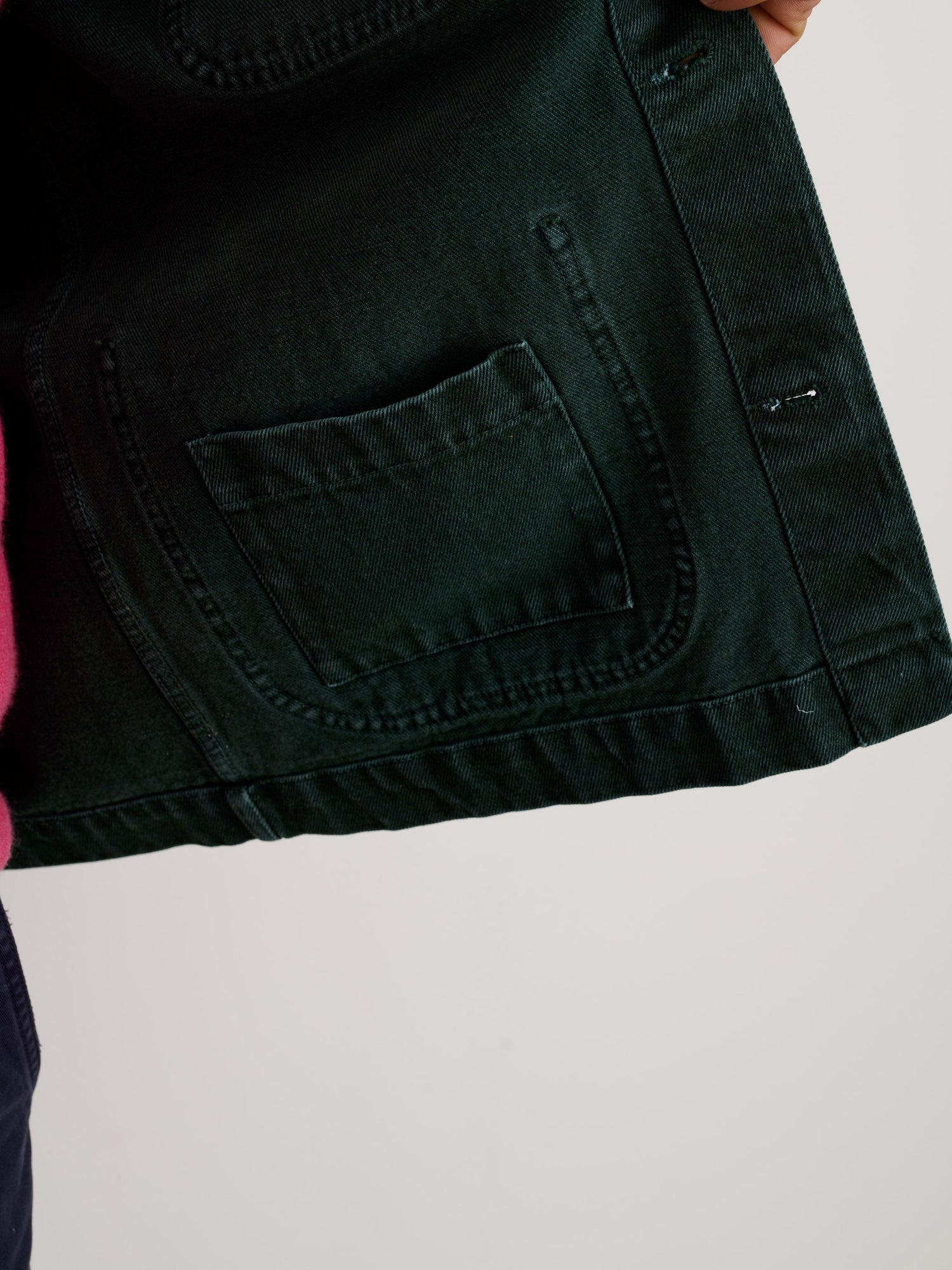 Men | Garment Dyed Work Jacket | Recycled Denim Dark Spruce