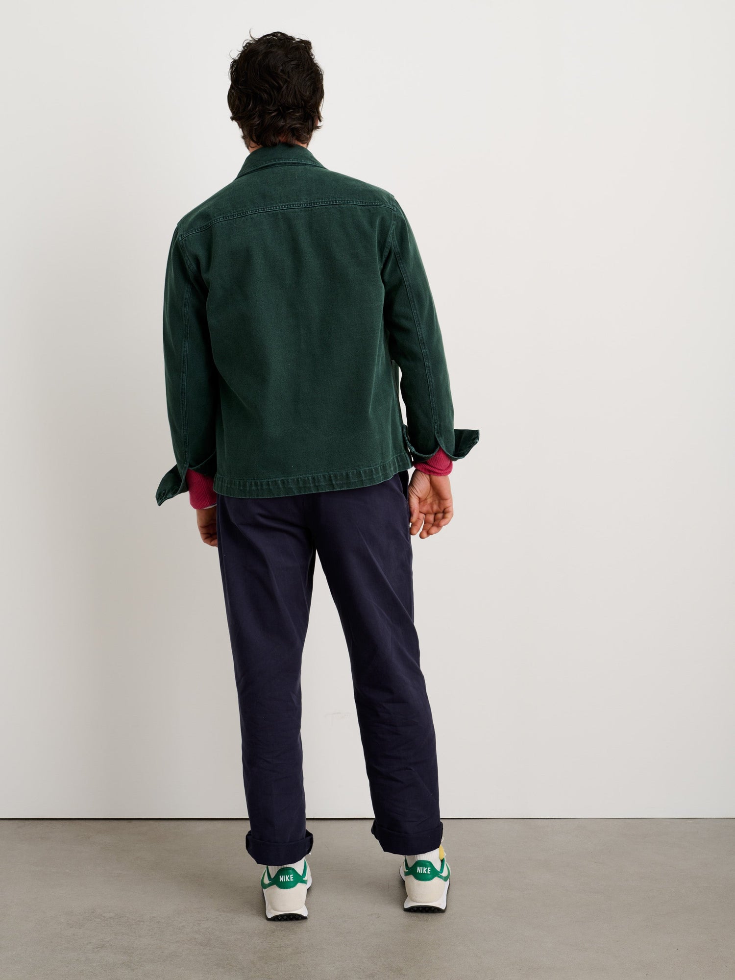Men | Garment Dyed Work Jacket | Recycled Denim Dark Spruce