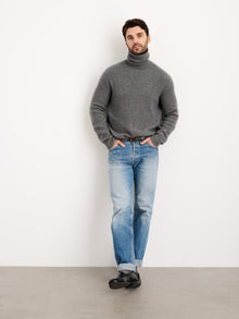 Men | Judd Ribbed Turtleneck | Washed Cashmere Heather Pewter