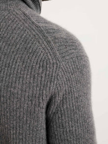 Men | Judd Ribbed Turtleneck | Washed Cashmere Heather Pewter