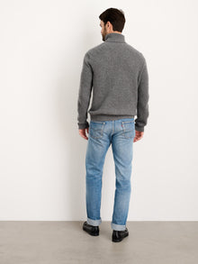 Men | Judd Ribbed Turtleneck | Washed Cashmere Heather Pewter