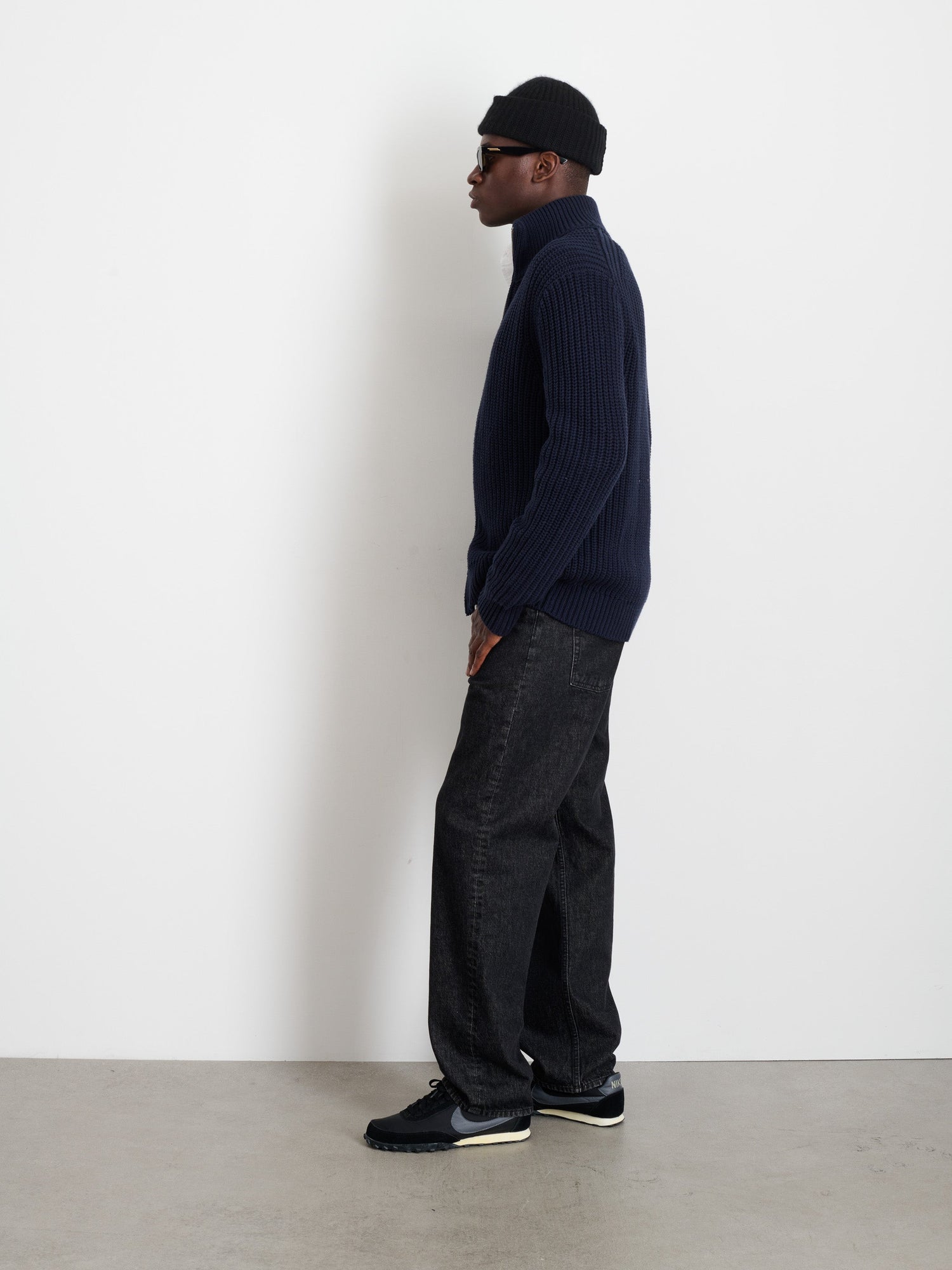 Men | Wright Cardigan | Chunky Cotton Dark Navy
