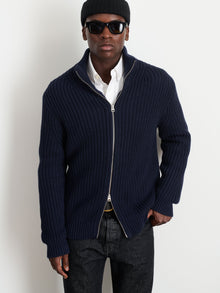 Men | Wright Cardigan | Chunky Cotton Dark Navy