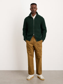 Men | Wright Cardigan | Chunky Cotton Dark Spruce