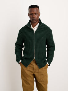 Men | Wright Cardigan | Chunky Cotton Dark Spruce