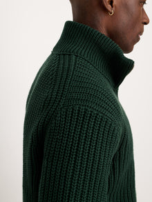 Men | Wright Cardigan | Chunky Cotton Dark Spruce