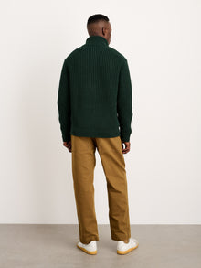 Men | Wright Cardigan | Chunky Cotton Dark Spruce