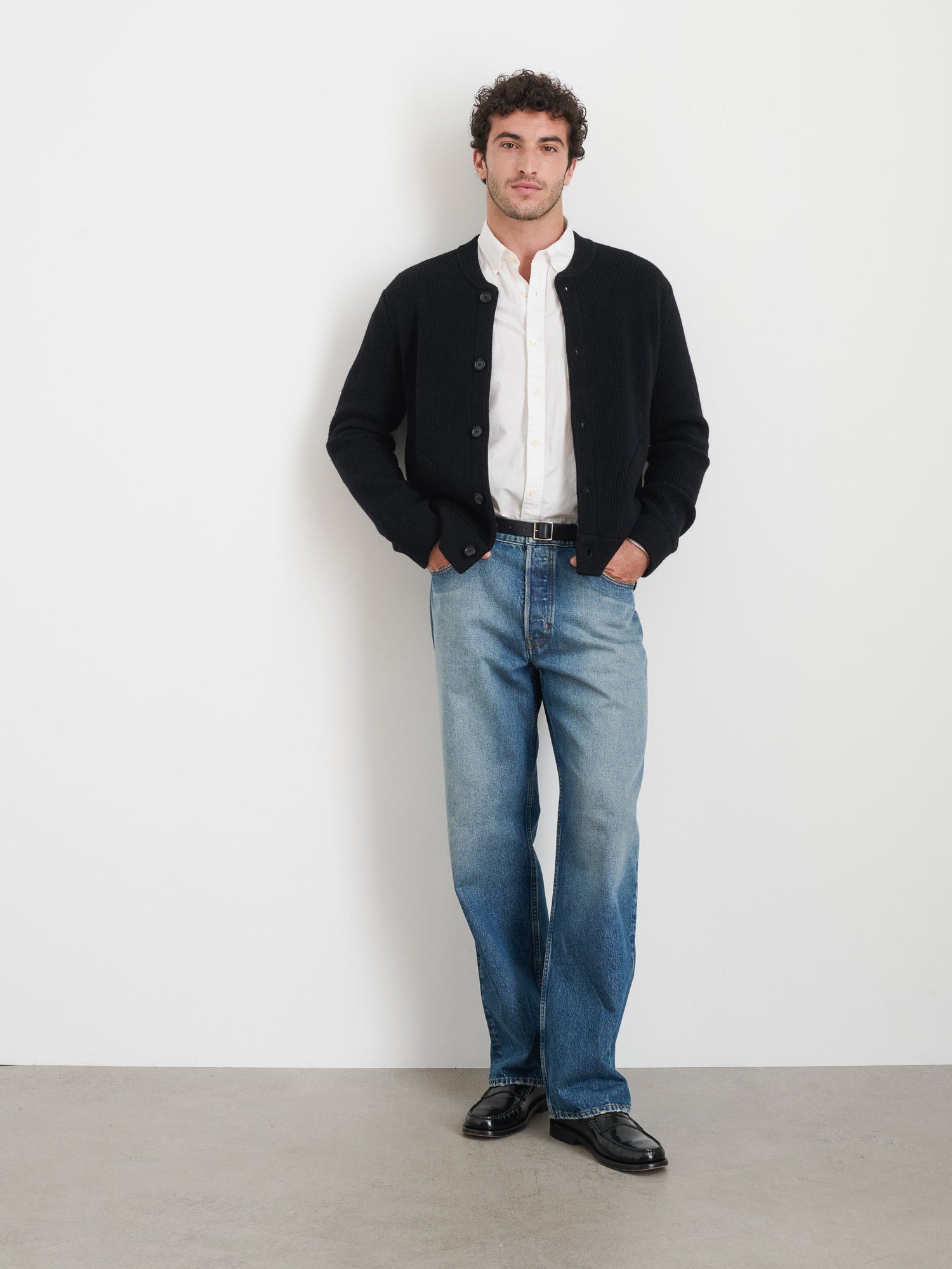 Men | Donny Sweater Jacket | Heavyweight Wool Black