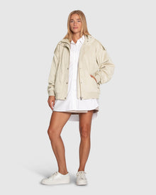 Women | Most Wanted Suede Bomber Jacket | Cream