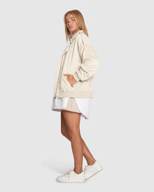 Women | Most Wanted Suede Bomber Jacket | Cream
