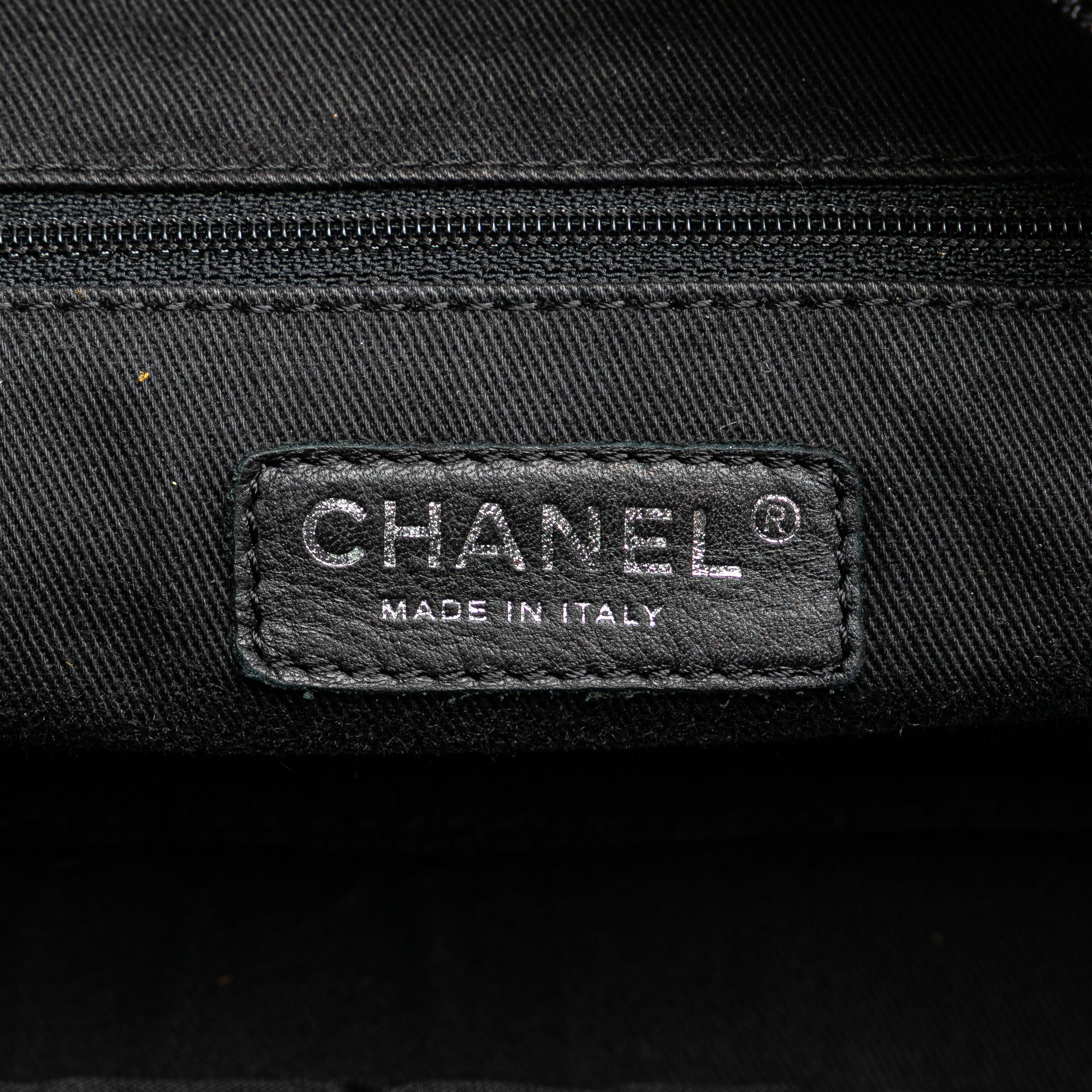 Chanel | Pre-Owned Paris New York Quilted Nylon Duffle Handbag | Black