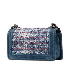 Chanel | Pre-Owned Medium Denim and Tweed Boy Bag | Blue