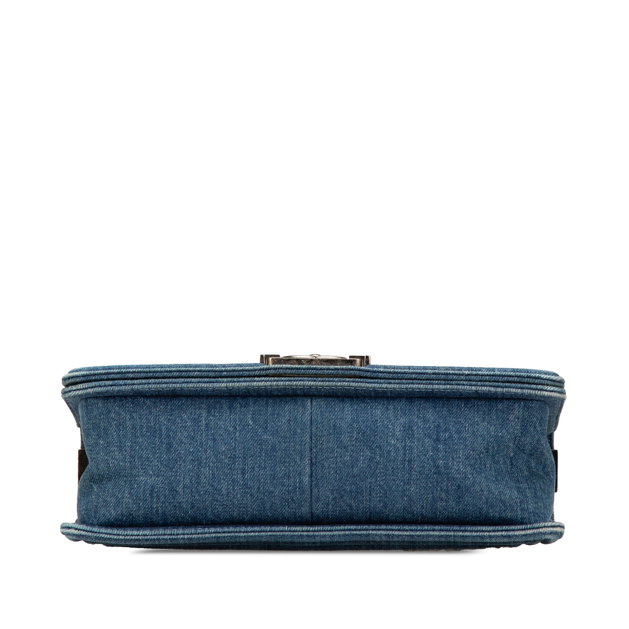 Chanel | Pre-Owned Medium Denim and Tweed Boy Bag | Blue
