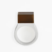 Vector Ring | Silver | Smokey Quartz