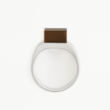 Pixel Ring | Silver | Smokey Quartz
