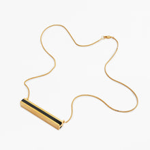 Inverse Pendant | 18K Gold Plated | Onyx