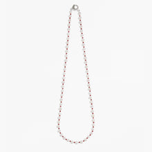 Po Po Necklace | Sterling Silver | Freshwater Pearls/Red Garnet