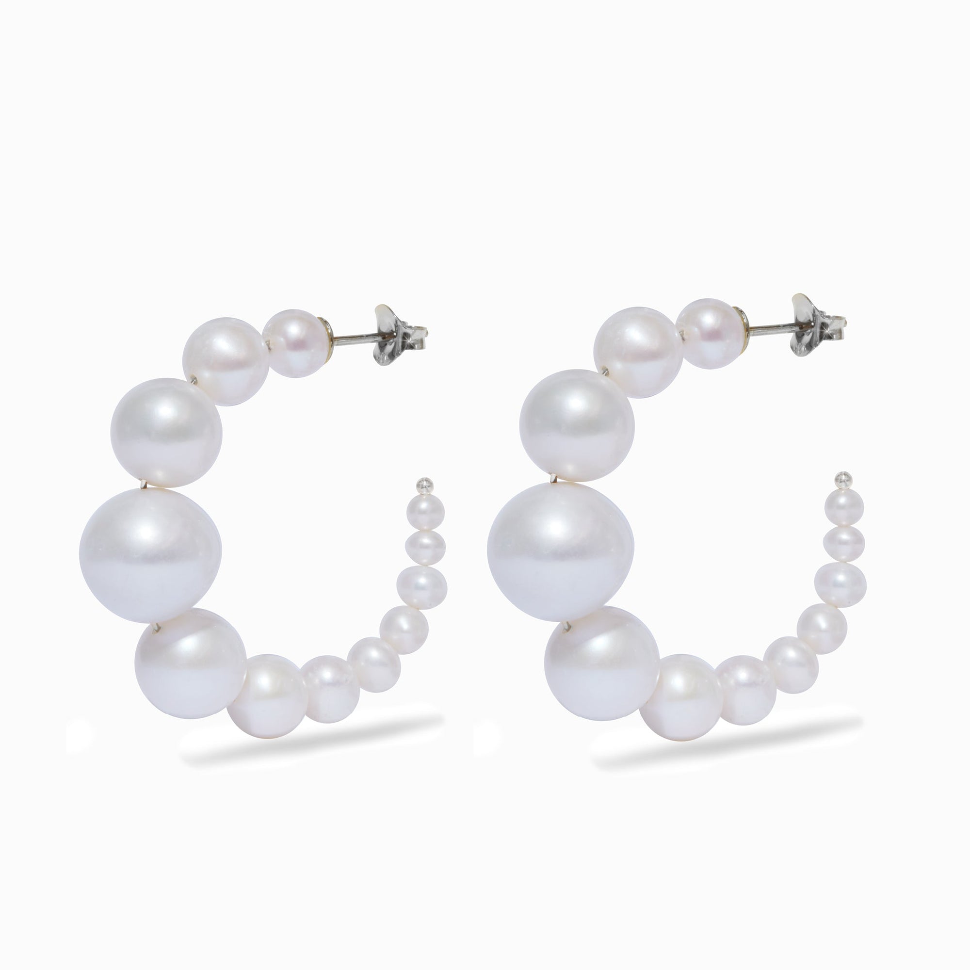 Iris Earrings | Sterling Silver | Freshwater Pearls
