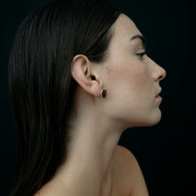 Cubic Earrings | Silver | Smoky Quartz