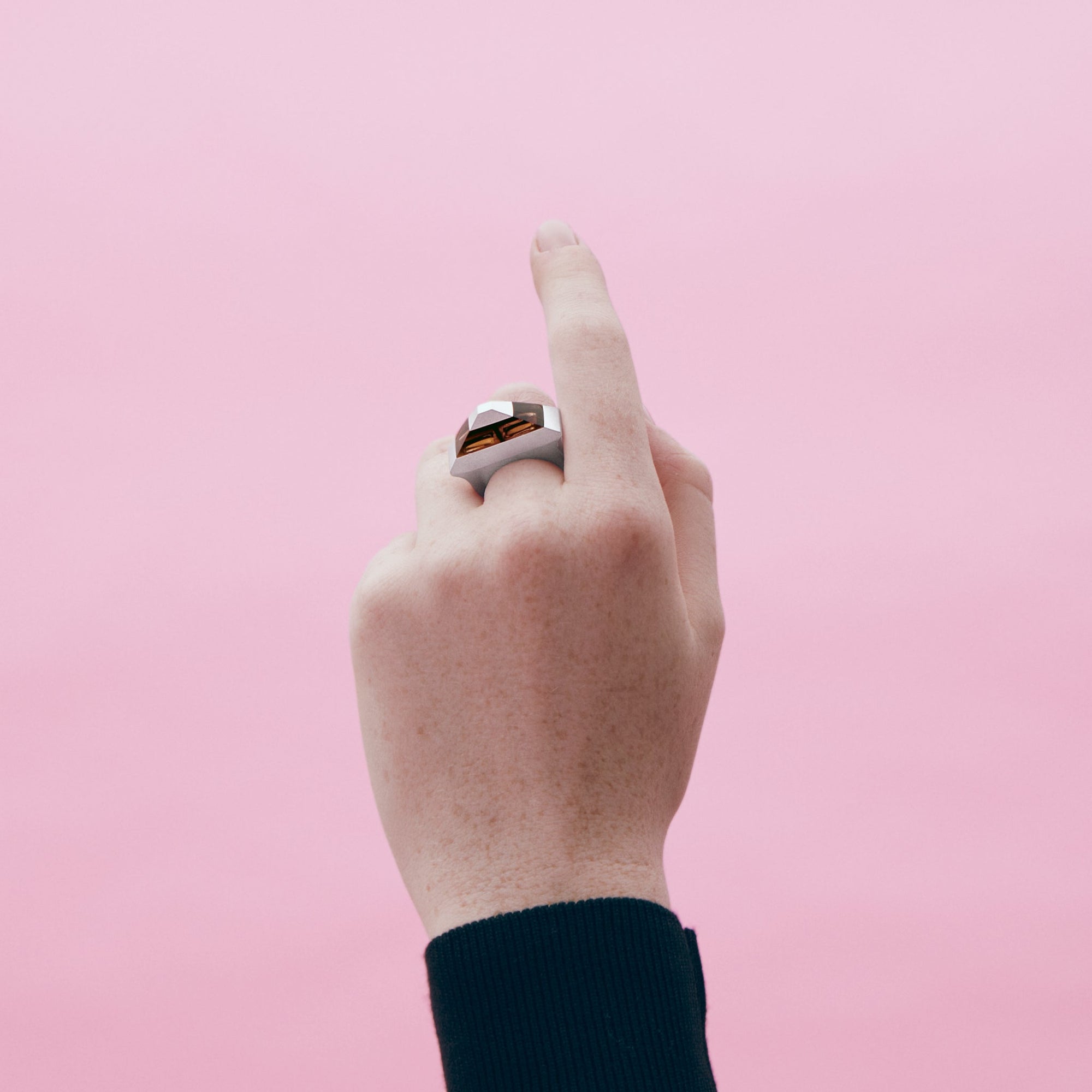 Pris Ring | Silver | Smokey Quartz