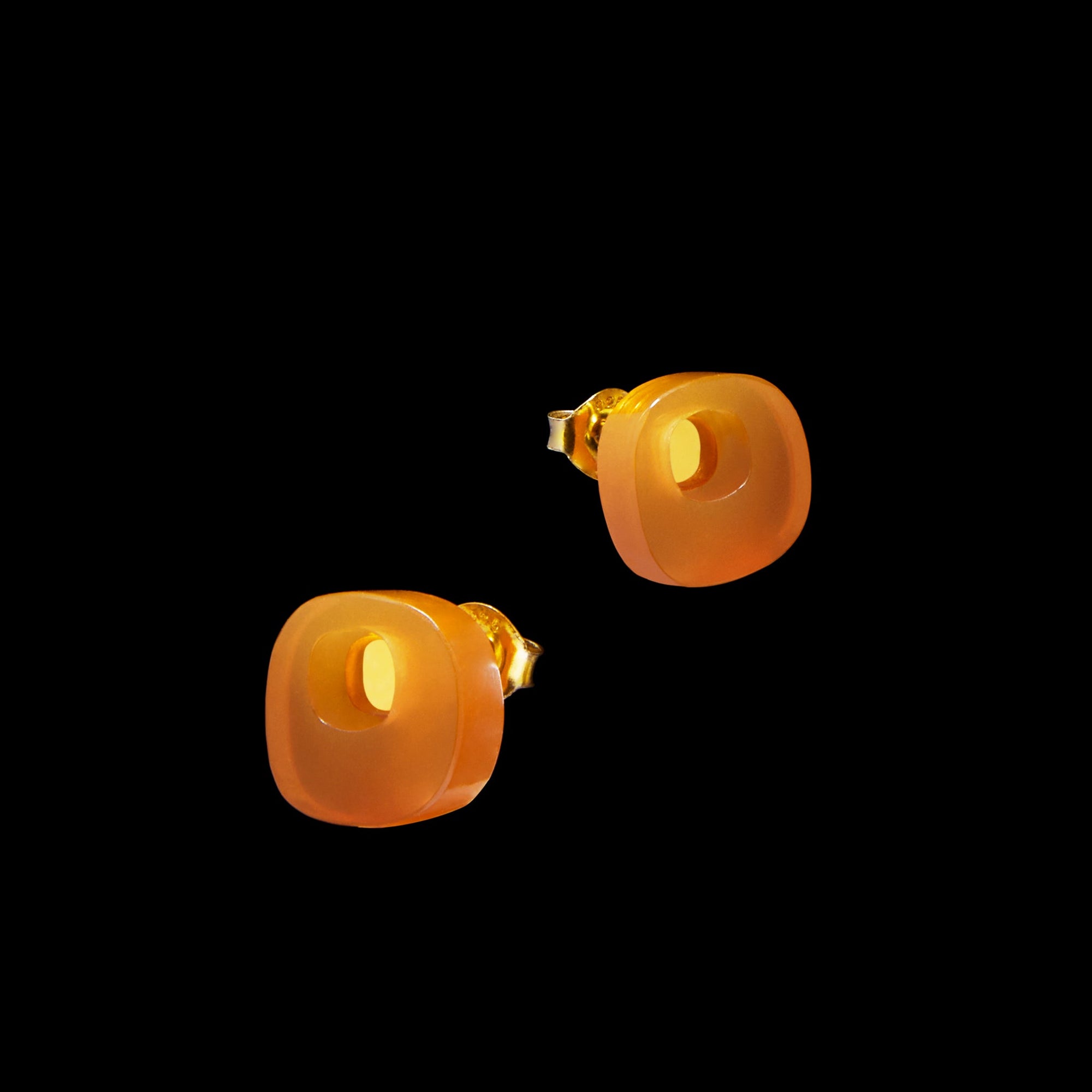 Pomello Earrings | 18K Gold Plated | Peach