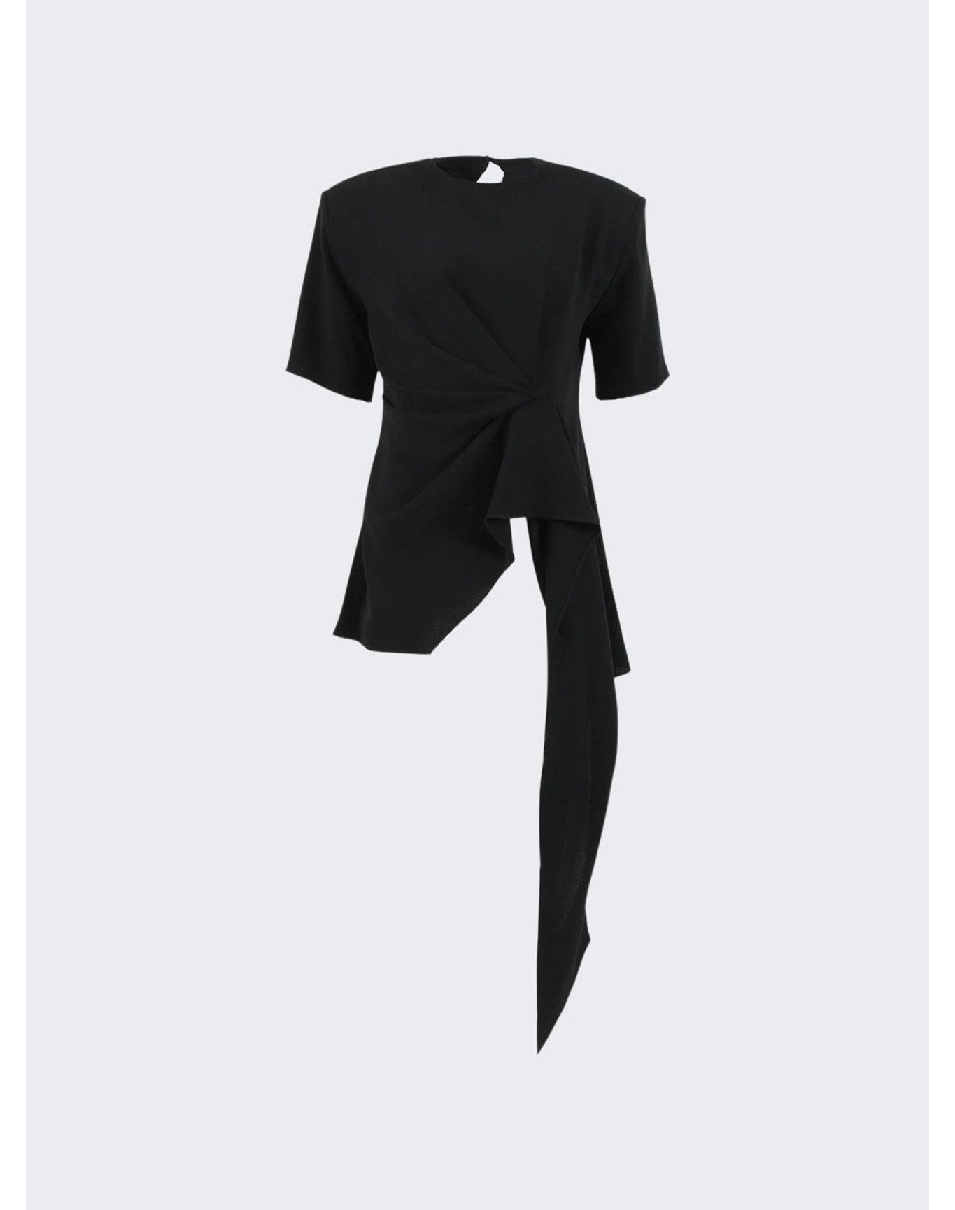 Mônot | Women | Draped Short Sleeve Tunic | Black