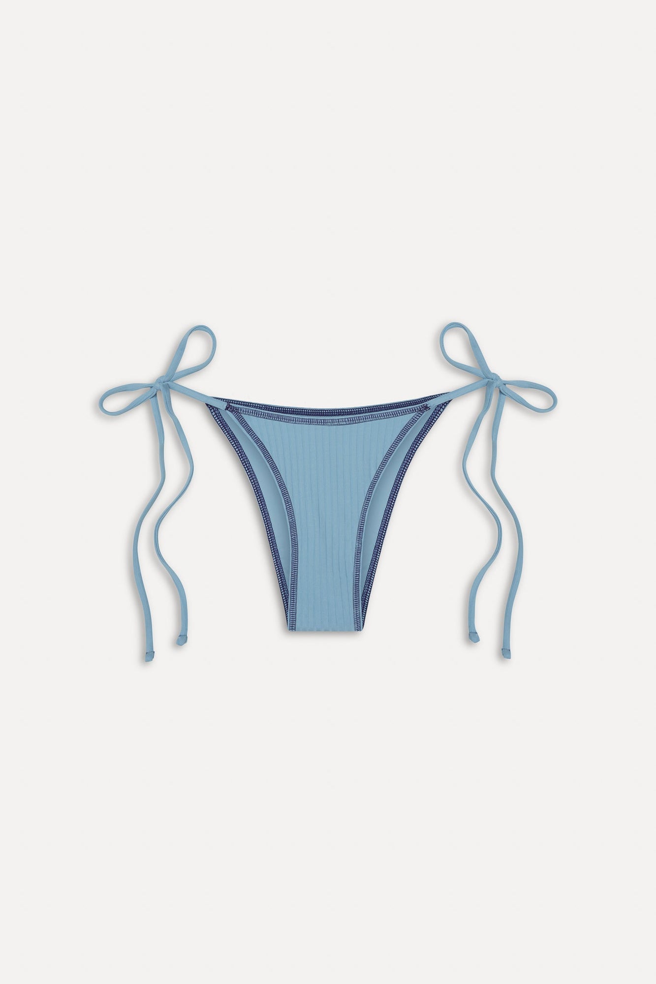 Mackenzie Cheeky String Bikini Bottom - Blue Vanilla