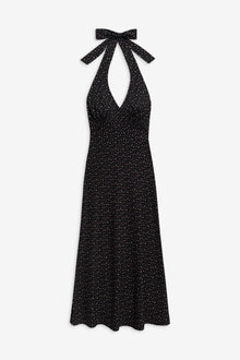 Madeleine Crepe Dress Midnight Flower Print