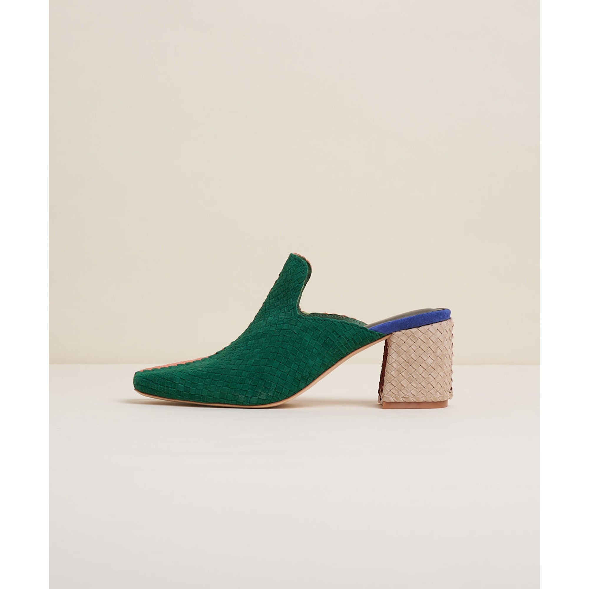 Mae Woven Block Heel Mule | Kingston