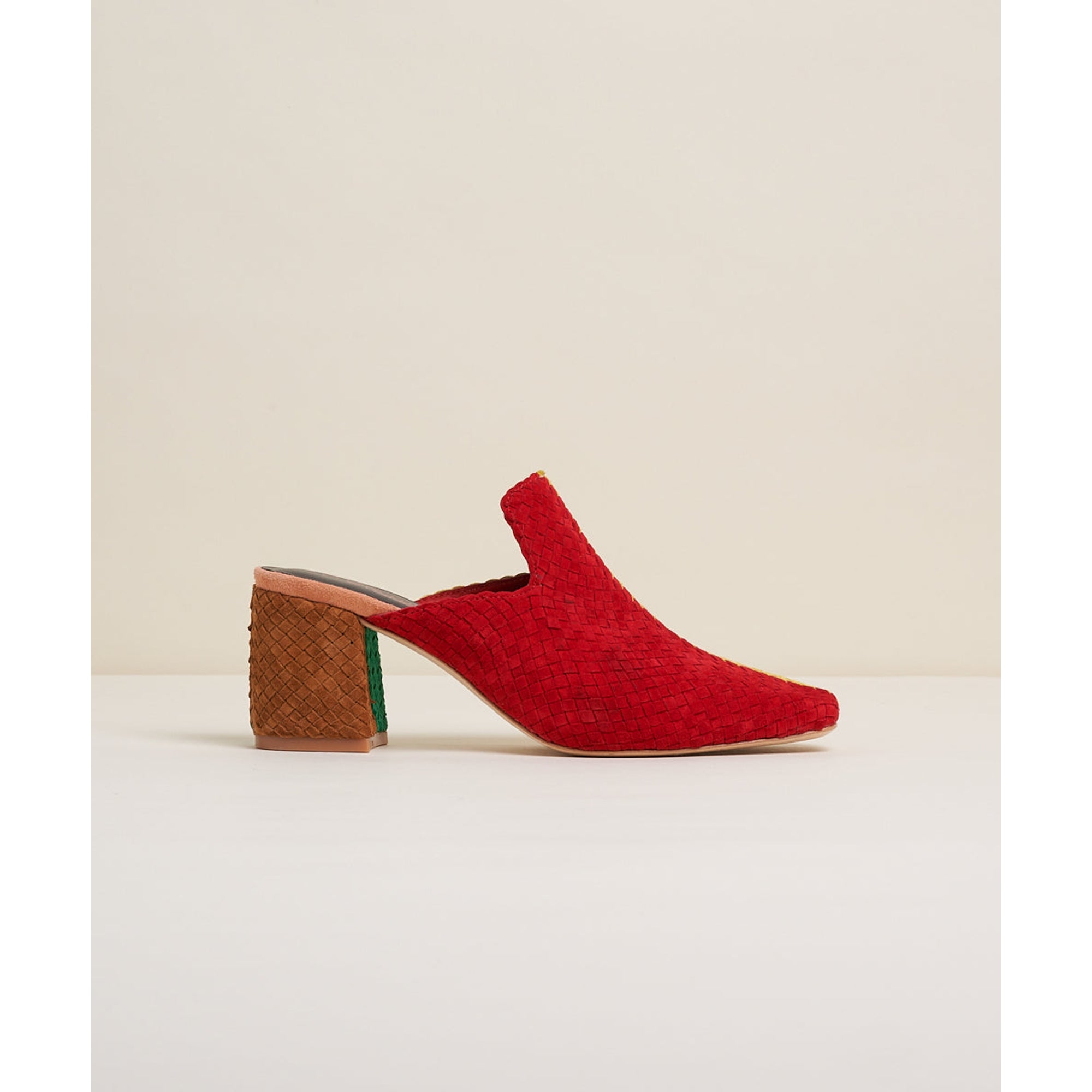 Mae Woven Block Heel Mule | Kingston