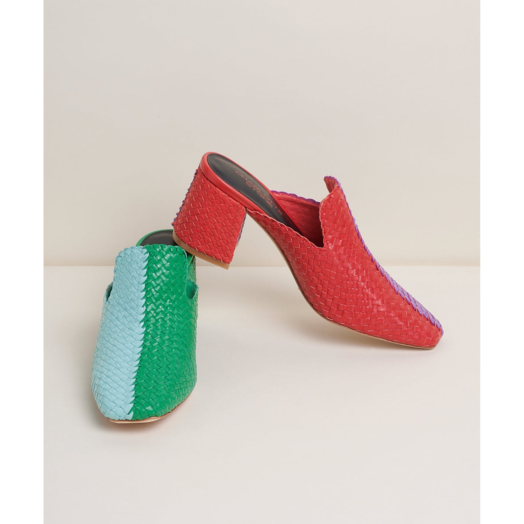 Mae Woven Block Heel Mule | Tropical