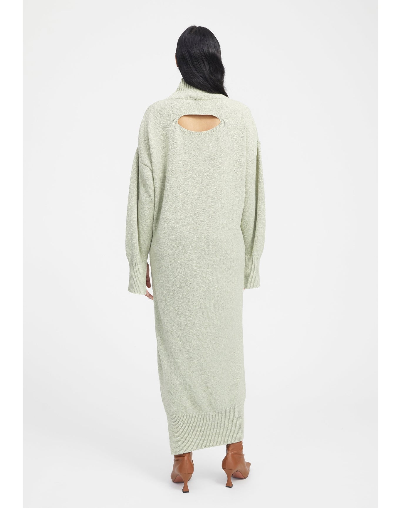 Maggio | Cut-Out Sweater Dress | Sage