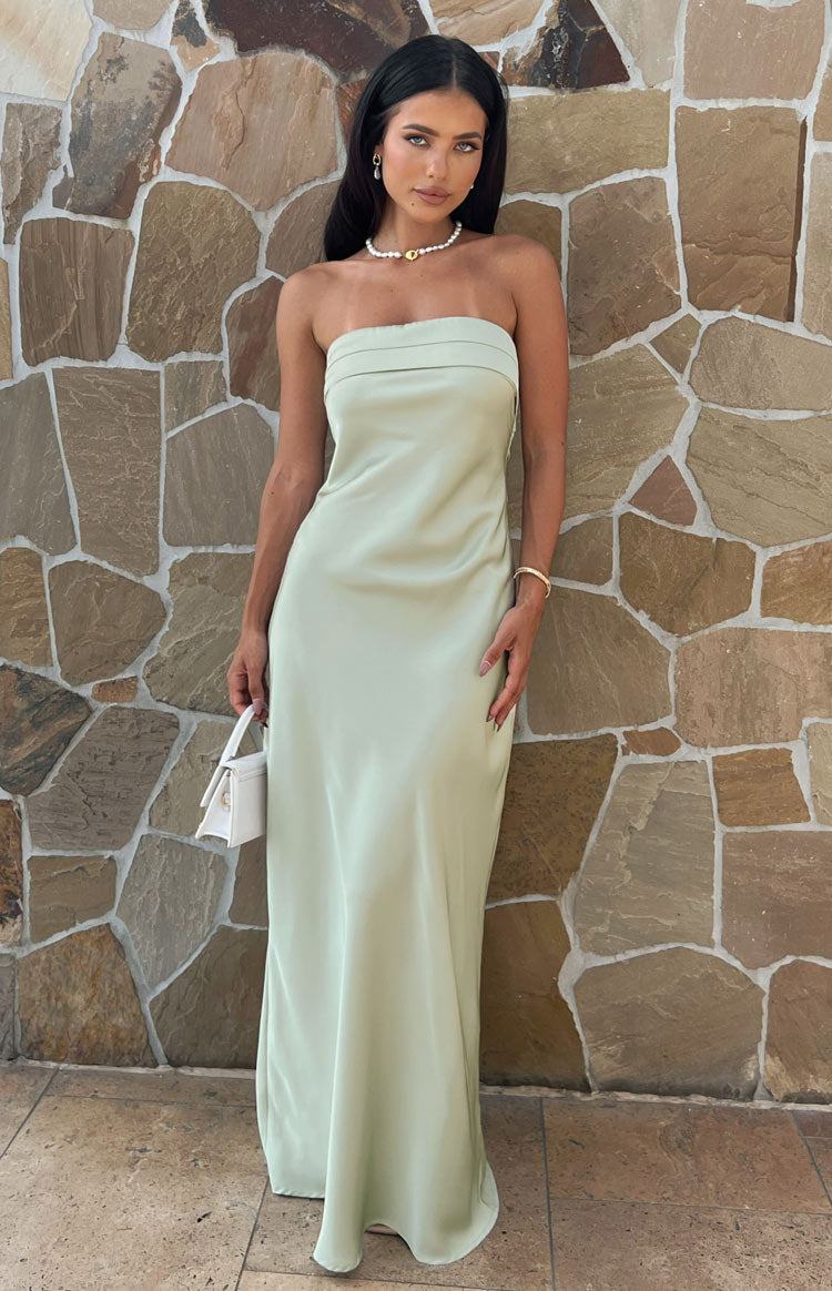 sage green long dress Maiah Maxi Dress