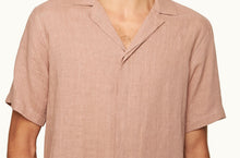 Maitan Linen Relaxed Fit Capri Collar Italian Linen Shirt | Caramel Pink