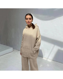 Malibu Apricot Hoodie Set | Beige